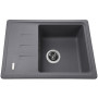 Гранитная мойка Globus Lux MONO серый металлик 620х435