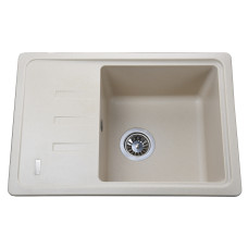 Гранитная мойка Globus Lux MONO слоновая кость 620х435