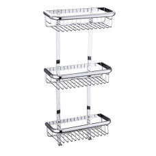 Поличка в душову TOPAZ 4103-пряма Потрійна латунь (300*130*650мм)