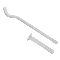 Кронштейн секційного радіатора штирьковий білий з дюбелем ф8х250мм (кратно 2)