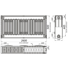Радиатор стальной панельный OPTIMUM 22 бок 500х2700