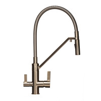 Змішувач для кухні під осмос TOPAZ SARDINIA TS 8812-H24-PVD-S    нікель