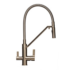 Змішувач для кухні під осмос TOPAZ SARDINIA TS 8812-H24-PVD-S    нікель