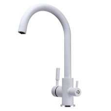 Смеситель для кухни под осмос Globus Lux GLLR-0333-7-WHITE