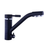 Змішувач для кухні під осмос Globus Lux GLLR-0555-10- BB на гайці латунь, ЧОРНИЙ