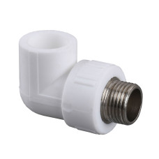 Угол наружная резьба Kalde PPR 90 ф20х3/4 (белый)  18011