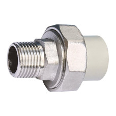 Муфта разборная нар. резьба (латунь) PPR Vsplast 32х1