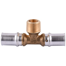 Тройник с наружной резьбой пресс APE ITALY AP 133 16х1/2х16