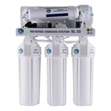 Система зв. осмосу Bio+ systems (мембр.Filmtec, вир. США), насос RO-75-SL03+ ПЛАСТ. бак