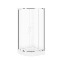 Душова кабіна напівкругла BASIK 90x90x185 прозоре скло