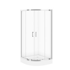 Душевая кабина полукруглая  BASIK 90x90x185 прозрачное стекло