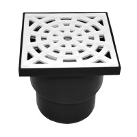 Трап 150*150 мм, нижнє відведення, D110, пластиковий 