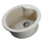 Гранитная мойка Globus Lux ORTA слоновая кость 485