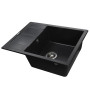 Гранітна мийка Globus Lux ONE чорний 650х500