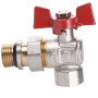 Кран кульовий кутовий з американкою WATERVALVE Q003 1/2
