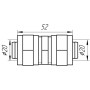 Муфта промежуточная APE ITALY 703 L 20x20