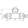 Тройник с внутренней резьбой APE ITALY 732 L 16x1/2x16