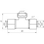 Тройник с внутренней резьбой APE ITALY 732 L 26х3/4x26