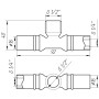 Тройник с наружной резьбой пресс APE ITALY AP 133 16х1/2х16