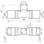 Тройник с наружной резьбой пресс APE ITALY AP 133 20х1/2х20