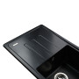 Гранітна мийка Globus Lux LUGANO чорний 780х435