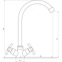 Смеситель для кухни DOMINO DK-H1-2N-Chrom