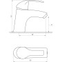 Смеситель для умывальника DOMINO ACCENT DAC-101