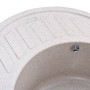Гранитная мойка Globus Lux ARNO миндаль 620х500