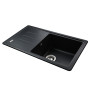 Гранітна мийка Globus Lux LUGANO чорний металiк 780х435
