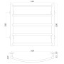 Полотенцесушитель UNIO LD W 500-500-5 Лесенка Дуга  вода