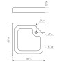 Душ піддон квадратний BRAVO LUBAWA SL 100