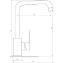 Змішувач для кухні TOPAZ BARTS TB 07423-H36