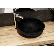 Умывальник PALERMO BLACK из кварцевого песка