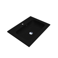 Умывальник DELLA 600 BLACK из кварцевого песка