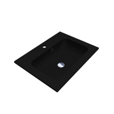 Умывальник DELLA 600 BLACK из кварцевого песка