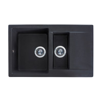 Кухонная мойка LAPAS матовая черная