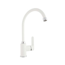 Змішувач для кухні EMMEVI NEFER small поворотний гусак BIO770077 Матовий Білий