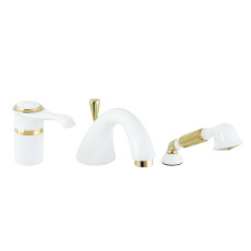 Змішувач для ванни EMMEVI TIFFANY бел-зол вбуд 3 відп BO60120