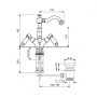 Змішувач для умивальника Emmevi Deco-Ceramica BR121615