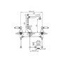 Змішувач для умивальника EMMEVI DECO ceramica вбуд бронза 3 відп BR121643