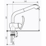 Змішувач для кухні EMMEVI DACOTA з лійки хр CR73066