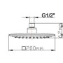 Верхній душ MIXXEN в/д Флаві D200 * 200mm MXAT0133
