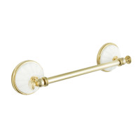 Тримач для рушника ALL MARGHERITA золото-білий штанга ORBI MG014