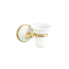 Стакан для зубних щіток ALL MARGHERITA золото-білий ORBI MG109