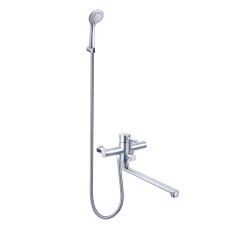 Змішувач для ванни PERLA OCELI L300 нержавіюча сталь з аксесуарами PSS214