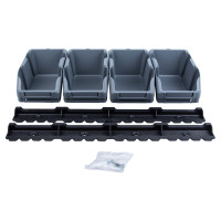 Набір лотків для метизів 8шт з кріпленнями сірий Sigma 7418291