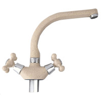 F5408-10 (F54) Змішувач для кухні буксовий світло-бежевий гайка FRAP 1/10