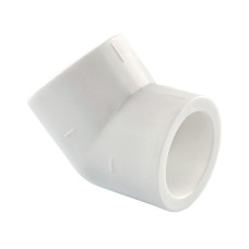 Кутник PPR 45° Ø40 Tebo білий 10/120