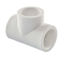 Трійник PPR з'єднувальний Ø32 Tebo білий 15/120