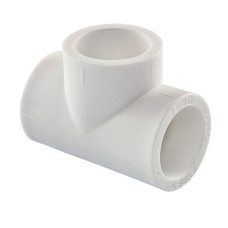 Тройник PPR соединительный Ø90 Tebo белый